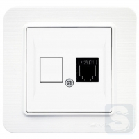 Розетка компьютерная RJ45 cat 6 Arvia Electric Lavin Белый